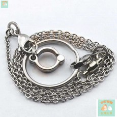 本町萌寵 台灣出貨 鸚鵡腳環腳鏈不銹鋼鳥鏈子虎皮八哥牡丹玄鳳伯勞開口活扣站架用品 AUIO, 粗鍊+12號腳環（總約長2米）, 1個