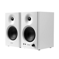 Edifier MR4 파워 스튜디오 모니터 스피커 10.2cm(4인치) 액티브 니어 필드 레퍼런스 스피커 - 블랙 (쌍), White