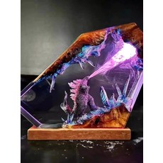 고질라무드등 캐릭터램프 레진장식품 책상 조명 장식, 220/S 13x6.5cm