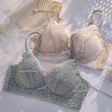 內衣女小胸集中爆乳平胸加厚無鋼圈調整型收副乳上託防下垂胸罩套裝