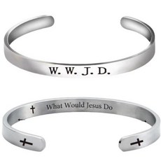 ECLATIS Twinkle EYE 아이 WWJD 여성 남성 디자인 팔찌 Cross WHAT 모자 Would Jesus Do 뱅글 스테인리스 스틸 커프 핸드메이드 각인 기독교