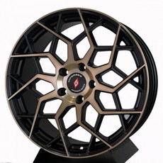 INFORGED IFG42 鑄造 18吋 5孔114 鋁圈，提升操控性，麗車坊嚴選, 亮黑車面+古銅金, 1個