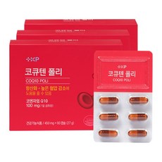 플러스엑스팜 코큐텐 폴리 COQ10 POLI 코엔자임 Q10, 3개, 60회분