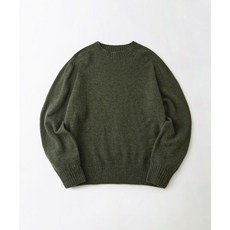 아웃스탠딩 퓨어 울 WHOLE가먼트 니트 멜란지 OLIVE 439949