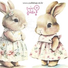 예쁜 토끼 냅킨 20장 K-28-023, 1세트, 1개, 믹스