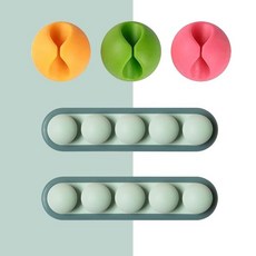 비브랜드 케이블 클립 홀더 USB 전선정리 데스크 차량용, 파란색