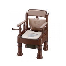 【海夫健康生活館】日本 可攜式 脫臭功能 舒適便座便盆椅 MS-D型 咖啡色(HEFR-40), 1個, 咖啡色