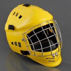 청소년 어린이 성인 야구 포수 헬멧 아이스 하키 헬멧, 옐로우 M, 1개