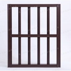 방범창 침입방지 방범창살 복도식 창문, 갈색 직각 자두 관, 1개