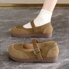 Modern Fashion 여성 빈티지 메리제인 로퍼 편한 스트랩 단화 L66