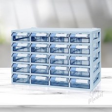 창작공간소품정리함 20칸 연결식 미니 책상 네임택서랍 4x5