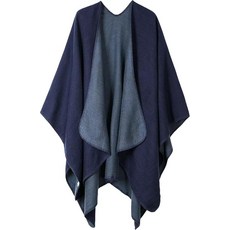 여성용 따뜻한 숄 랩 격자무늬 판초 케이프 롱 태슬 담요 파시미나 스웨터 코트 오픈 프론트 가디건 블록 플로럴 스트라이프 #03 마룬 카키 141993, #16 Med. 네이비 블루
