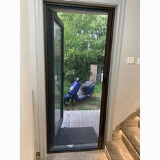 防蚊門簾 隱形摺疊紗窗門 免釘安裝 鋁合金材質 通風透氣 夏季防蚊必備, 典雅白-純色青紗,所以標價不是一套門的價格哦