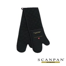 Scanpan 圍巾式烤爐隔熱手套 加長隔熱防護 廚房烘焙必備, 1個, 一件, Black