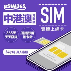 eSIM365 中港澳 SIM卡 免翻牆, 【總量型方案】總共5GB,10天