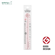 미도리 접이식 멀티자 30cm 각도측정 일본문구 사무용품 4컬러, 핑크, 1개