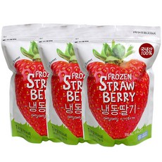 감좋은날 25년산 국산 냉동딸기 / 아이스딸기, 1kg, 3개