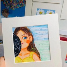 無品牌 手工紙相框 6寸 A5 A4 方形 DIY 素描 邊框, 1個, 咖啡色,6寸單框10張膠加膜