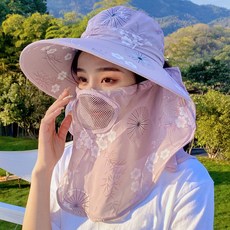 遮陽帽女士夏季遮臉面罩幹農活大帽檐全臉防曬紫外線騎車太陽帽子