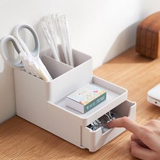 데스크 오거나이저 사무실 책상 서류정리함, 1단, S서랍정리함 화이트 1단, S서랍정리함 화이트