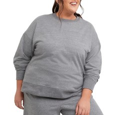 Hanes 여성용 오리지널 프렌치 테리 경량 플리스 풀오버 스웨트셔츠 Mulled Berry Pe 헤더 XXL