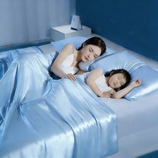 물세탁 및 세탁기 사용 가능한 여름용 얇은 이불 에어컨 이불, 150x200cm 싱글 여름 이불, 빙하 블루 아이스 이불