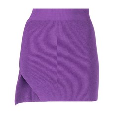 라네우스 골지 니트 비대칭 미니 스커트