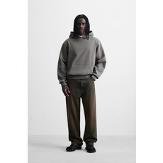 [국내발송] ZARA 남성 베이직 후드 스웨트셔츠 - 콜 그레이 368216