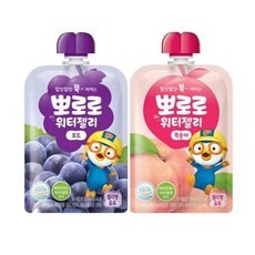 뽀로로 각 포도 10개입 복숭아 워터젤리 120ml 오렌지 뽀로로 워터젤리 간식 복숭아, 1개