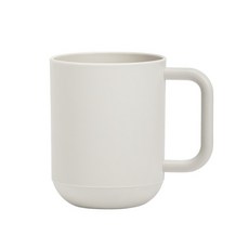 簡約塑料加厚耐摔漱口杯 帶手柄水杯, 淺灰色,400毫升, 1個