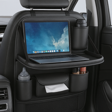 컨버젼 차량용 뒷좌석 테이블 수납포켓 멀티정리함, 블랙, 1개