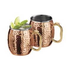 OGGI 해머 모스코뮬 머그컵 530ml, 2개, Copper Plated