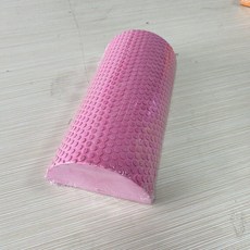 반달형 폼룰러 스트레스해소 하프 실내 바운싱 필라테스, 1개, 핑크 30x15cm EVA