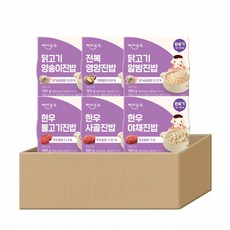 [베이비본죽] 실온이유식 완료기 6종 세트, 180g, 6개