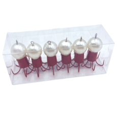 MEN피싱 도색 쭈꾸미애자 약50g 6개입 쭈꾸미볼 왕눈이에기 쭈꾸미낚시 쭈꾸미바늘, 진주 (6개입), 1세트, 50g