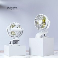 탁상용 선풍기 무소음 무선 미니 usb 충전형 사무실 침대 선풍기 충전 브러시리스 6 무소음 기능 학생용 클립온 인치 옆 미니 데스크탑 US, 3 [배터리 없음]-클립 매달려 + 720 도 회전, P8_4.5 in_빙하 화이트