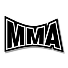 MMA 글자 모양 블랙 & 화이트 스티커 (무술 UFC 파이트 파이터 비닐 데칼 자동차 트럭 또는 노트북용 (7.6 x 12.7 cm)