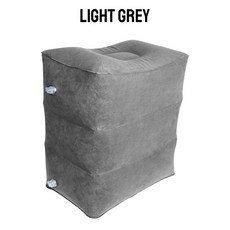 팽창식 휴대용 여행용 발 받침 베개 다리 비행기 자동차 버스에 조절 발받침, 1. Light Gray, 1개