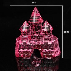QLEN 臺灣出貨 兒童寶石玩具七彩寶鑽石水晶塑料亞克力手工珠子 公主女孩生日禮物, 大號水晶城堡-【粉色】, 1個