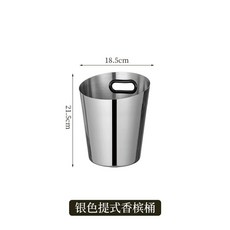 아이스버킷 칠링 바스켓 쿨러 샴페인 와인 3 얼음통 칠러, A. 기울어진 얼음통 실버 싱글 버킷