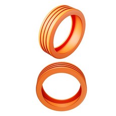 까마느 조용한 수하물 바퀴 커버 유모차 골프백 실리콘 커버, 8개, 오렌지