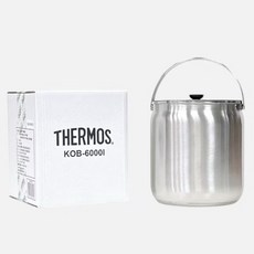 THERMOS 膳魔師 KOB-6000I 保溫提鍋 304不鏽鋼 6000ml 戶外野餐露營 保溫保冷, 不鏽鋼色, 1個, 20cm