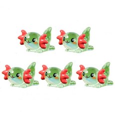 장식용 두뇌발달 현실적인 드래곤 장식 작은 조각 절묘한 빛나는 송진 피규어 홈 5 개, 03 green