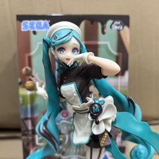 二次元少女 初音 黑巧克力 糕點師 站姿 模型 擺件 盒裝手辦