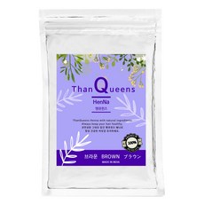 땡큐퀸즈헤나 천연염색 새치 흰머리 모발 관리, 1개, 브라운