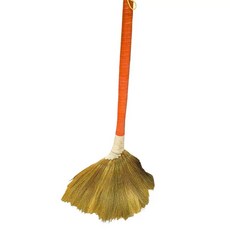 야외 정리 청소 빗자루 실 가정용 삼각 싸리비 대형 손잡이 마당 다용도, 1개, G. 볏짚 비