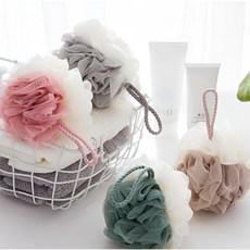 부드러운 저자극 샤워타올 바디 샤워볼, 1개, 1개입, 호텔브라운