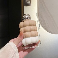 奶油風牙簽盒家用高顏值棉花糖牙簽筒輕奢高級牙線盒棉簽收納盒生活家居用品日用品抖音同款北歐風家居奶油風家居小紅書爆款, 1個, 棉花糖牙簽罐-棕白色