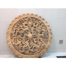 香樟木 九龍戲珠 仿古木雕, 如圖所示, 1個