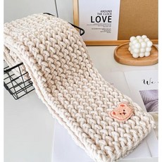 살림똑띠 목도리 뜨개질 세트 DIY, 베이지, 1개